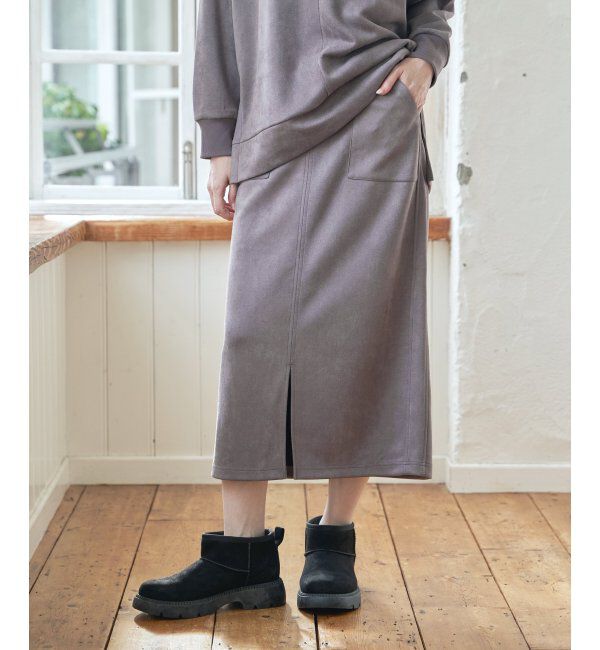 ikka「フェイクスエードスカート」|スカート|