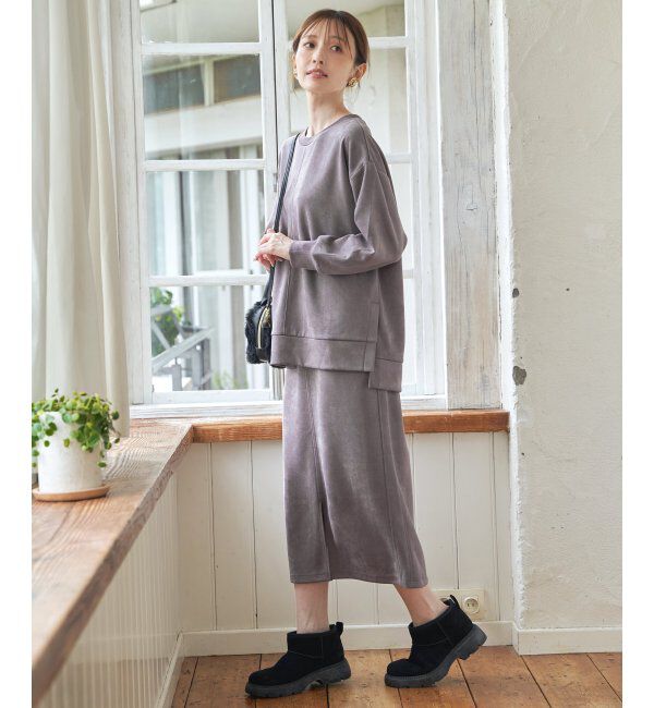 ikka「フェイクスエードスカート」|スカート|