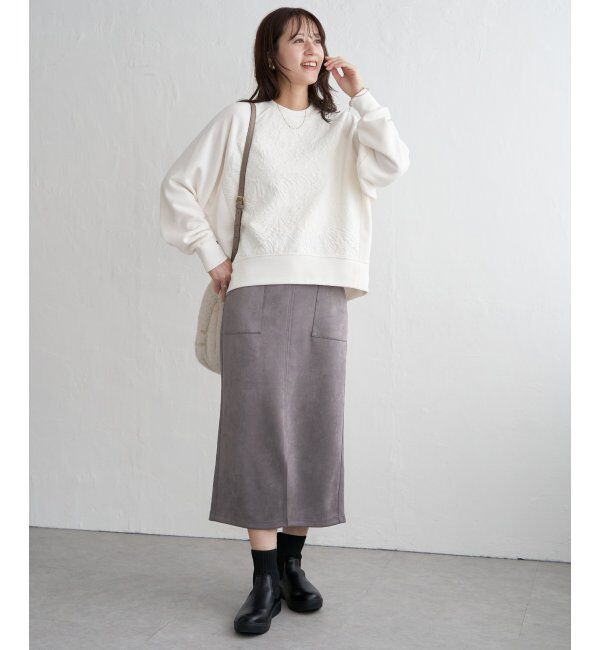 ikka「フェイクスエードスカート」|スカート|
