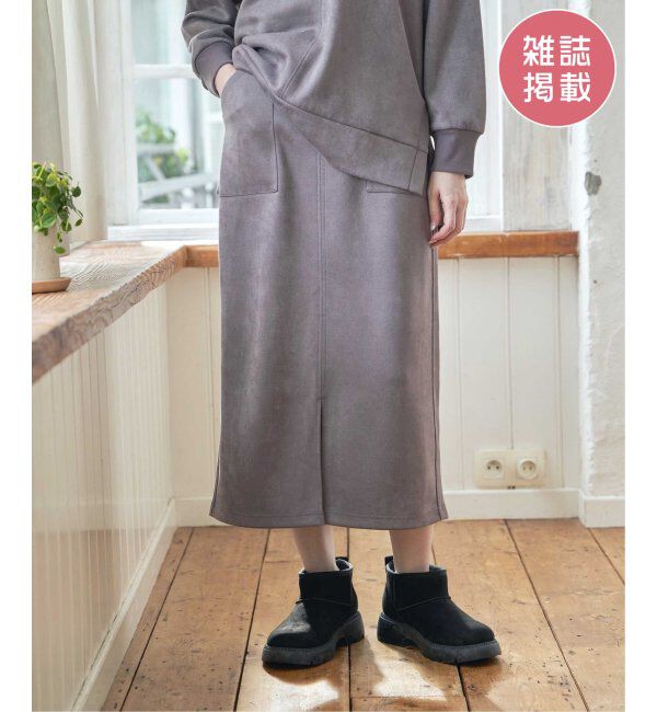 ikka「フェイクスエードスカート」|スカート|コーヒー