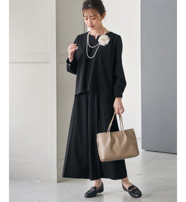 IKKA LOUNGE「【フォーマル対応／2点セット】GOKU楽 長袖フレアセット」|ワンピース|
