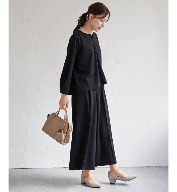 IKKA LOUNGE「【フォーマル対応／2点セット】GOKU楽 長袖フレアセット」|ワンピース|