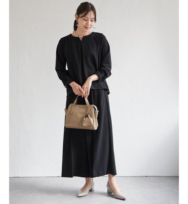 IKKA LOUNGE「【フォーマル対応／2点セット】GOKU楽 長袖フレアセット」|ワンピース|