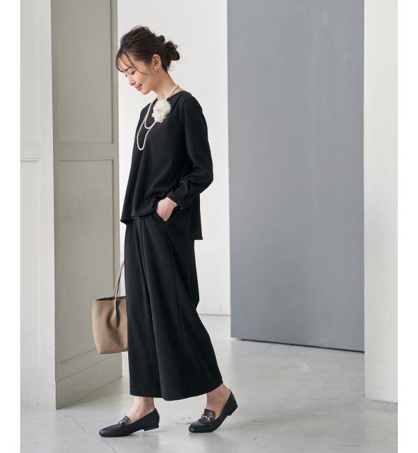 IKKA LOUNGE「【フォーマル対応／2点セット】GOKU楽 長袖フレアセット」|ワンピース|