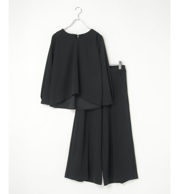 IKKA LOUNGE「【フォーマル対応／2点セット】GOKU楽 長袖フレアセット」|ワンピース|