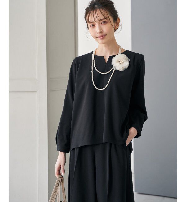 IKKA LOUNGE「【フォーマル対応／2点セット】GOKU楽 長袖フレアセット」|ワンピース|