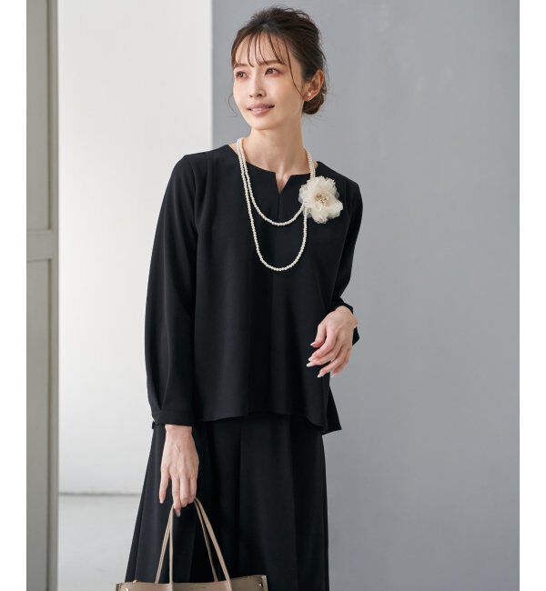 IKKA LOUNGE「【フォーマル対応／2点セット】GOKU楽 長袖フレアセット」|ワンピース|