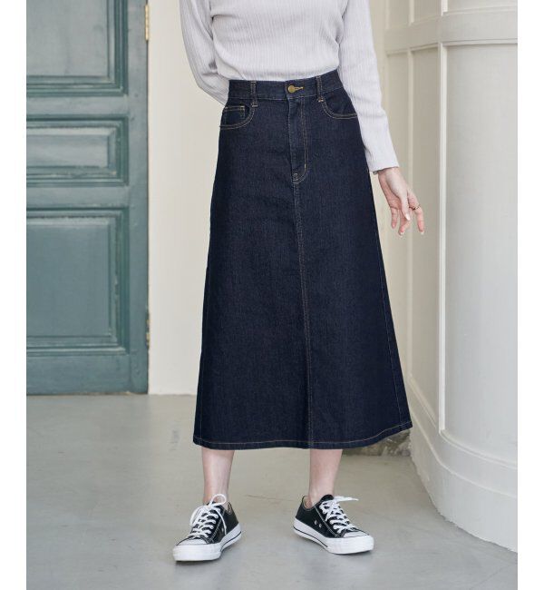 ikka「デニムロングスカート」|スカート|