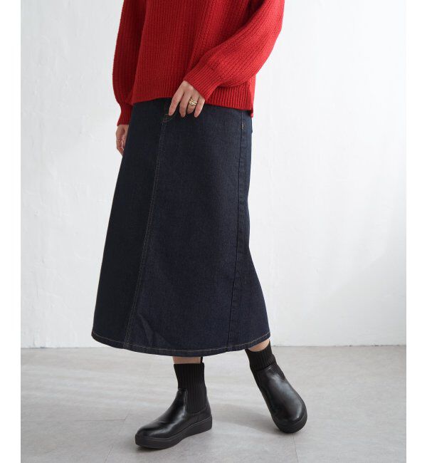ikka「デニムロングスカート」|スカート|