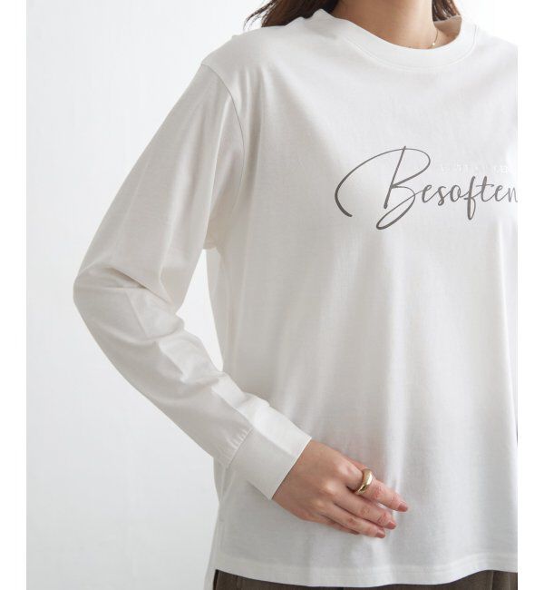 ikka「ロゴフォトプリントスウェットTシャツ」|Tシャツ・カットソー|