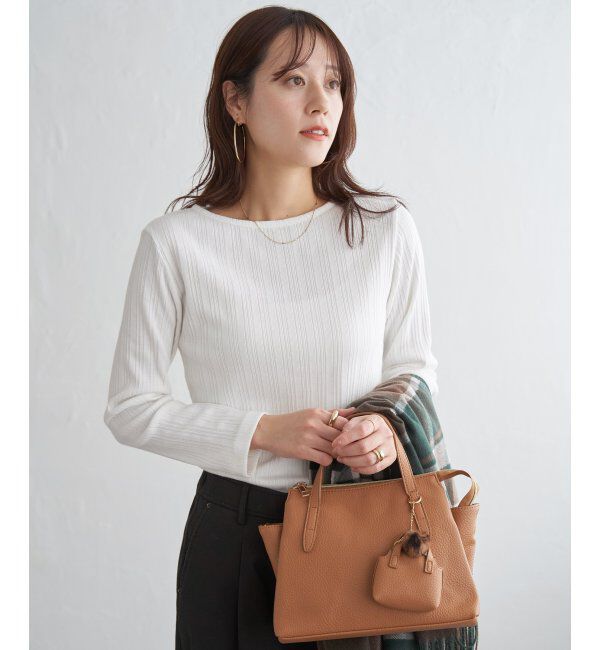 ikka「ストライプジャガードプルオーバー」|Tシャツ・カットソー|