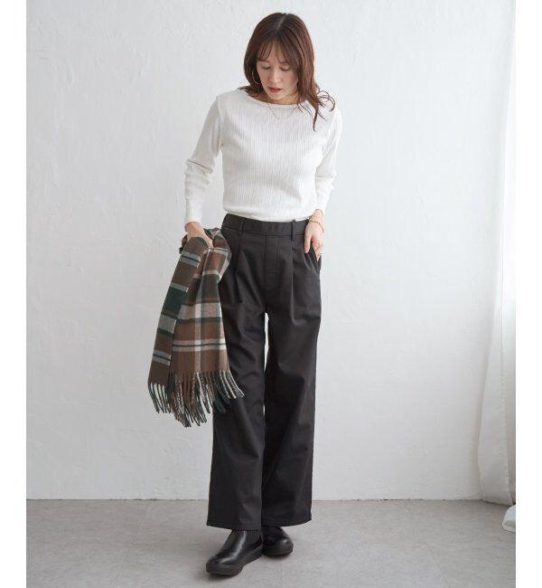 ikka「ストライプジャガードプルオーバー」|Tシャツ・カットソー|