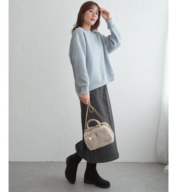 ikka「フクレ幾何ジャガードプルオーバー」|その他|