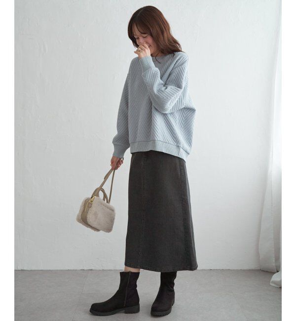 ikka「フクレ幾何ジャガードプルオーバー」|その他|