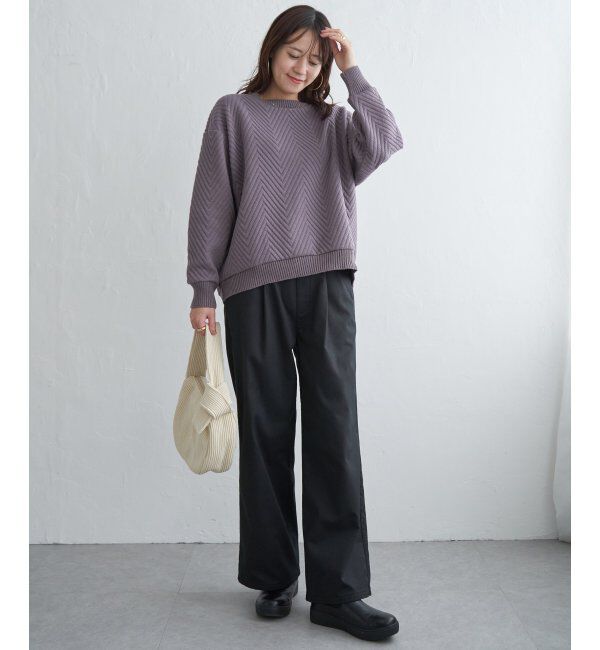 ikka「フクレ幾何ジャガードプルオーバー」|その他|