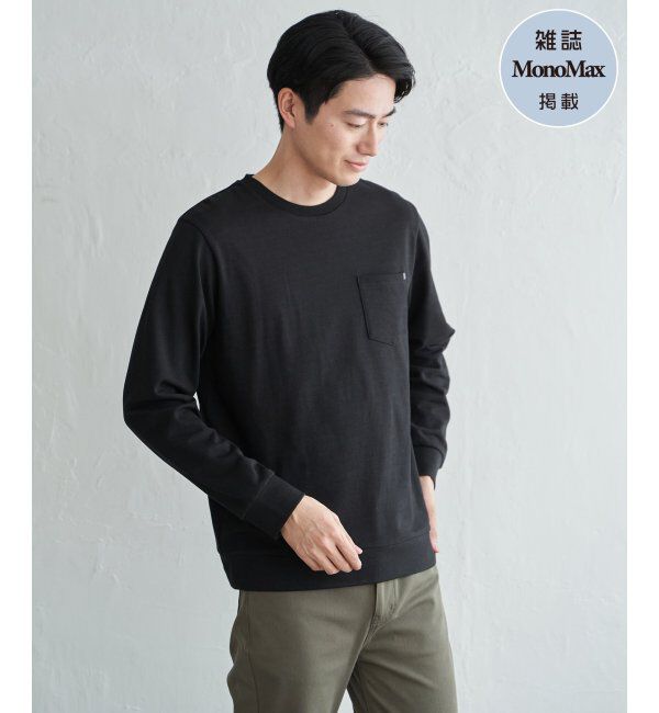 ikka「【雑誌MonoMax4月号掲載】DRYダンボールWフェイストレロンT「小泉孝太郎さん着用モデル」」|Tシャツ・カットソー|ブラック