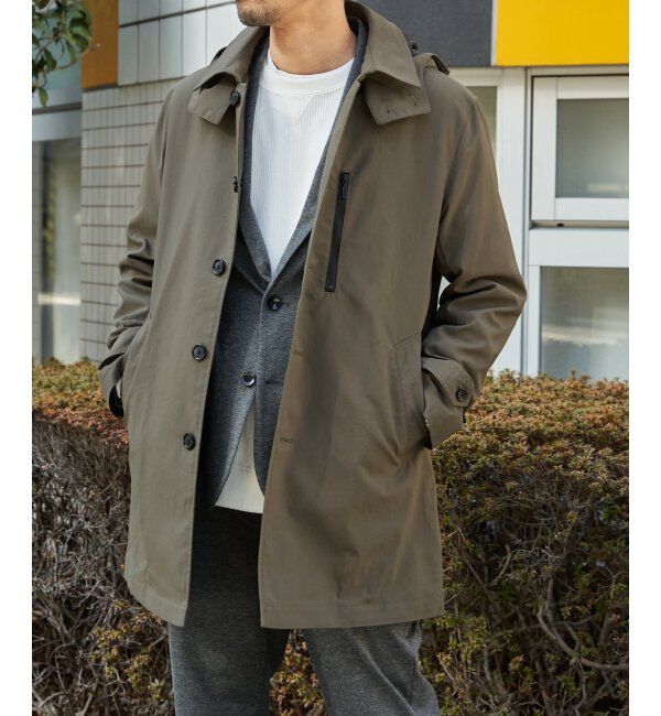 IKKA LOUNGE「２ｗａｙライナーツキフードステンカラー」|その他|カーキ