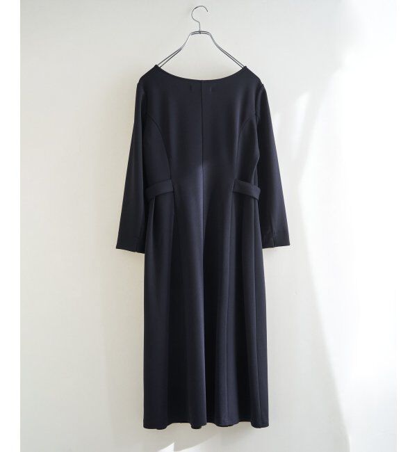 IKKA LOUNGE「カットジョーゼットウエストタブワンピース」|ドレス|