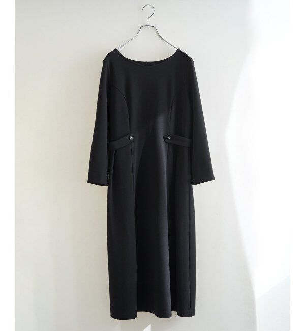 IKKA LOUNGE「カットジョーゼットウエストタブワンピース」|ドレス|