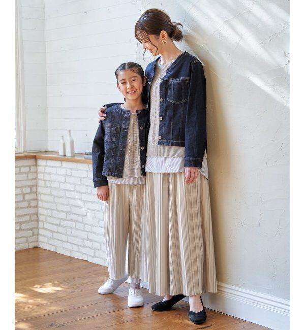ikka kids「【親子コーデ】ストレッチノーカラーGジャン（110~160cm）」|その他|
