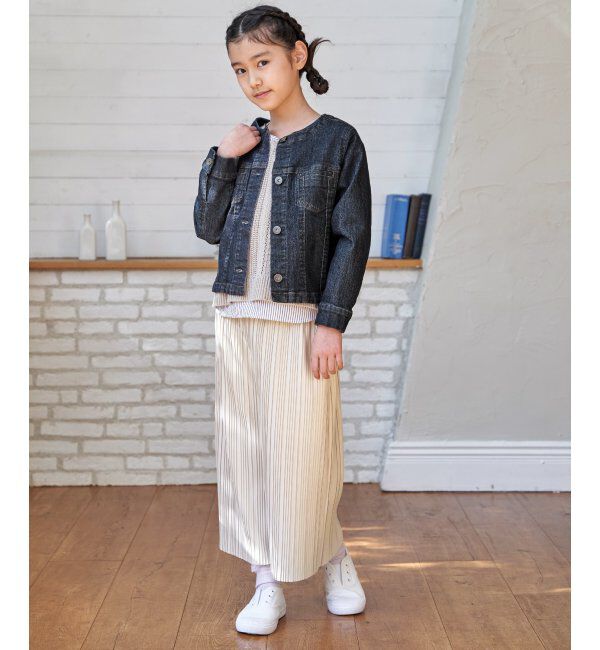 ikka kids「【親子コーデ】ストレッチノーカラーGジャン（110~160cm）」|その他|