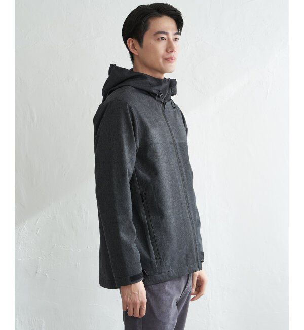 ikka「【雑誌MonoMax4月号掲載】撥水メランジ ジップマウンテンパーカー「小泉孝太郎さん着用モデル」」|ブルゾン・スタジャン|