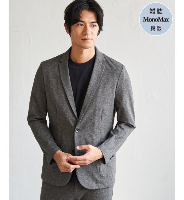 IKKA LOUNGE「【雑誌MonoMax4月号掲載】GOKU楽ワークポンチジャケット「小泉孝太郎さん着用モデル」」|テーラードジャケット|グレー