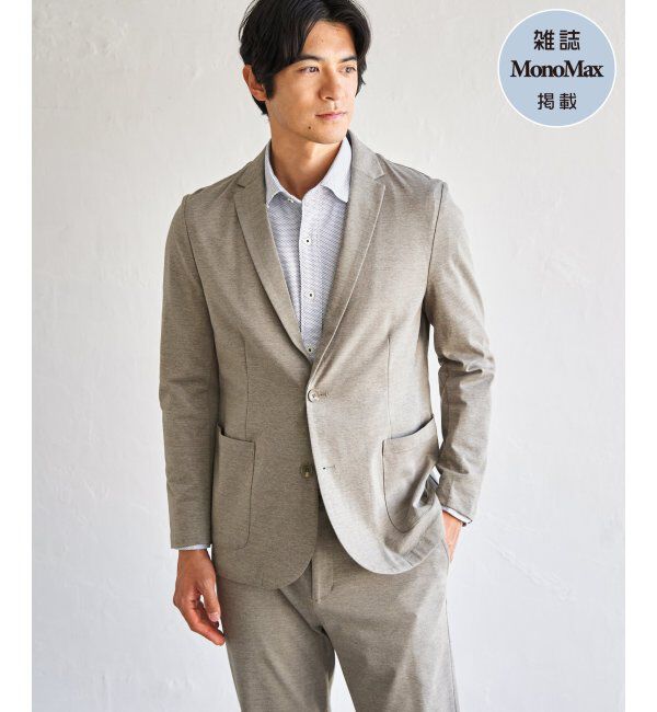 IKKA LOUNGE「【雑誌MonoMax4月号掲載】GOKU楽ワークポンチジャケット「小泉孝太郎さん着用モデル」」|テーラードジャケット|ベージュ