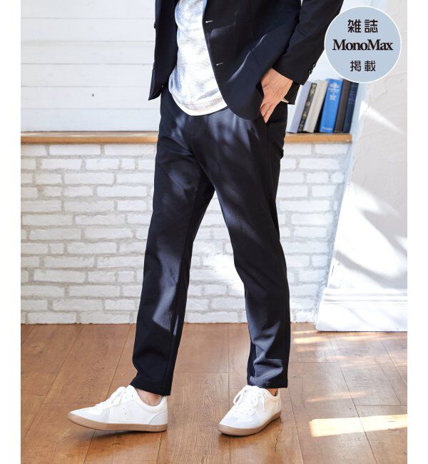 IKKA LOUNGE「【雑誌MonoMax4月号掲載】GOKU楽ワークポンチイージーパンツ「小泉孝太郎さん着用モデル」」|スラックス|