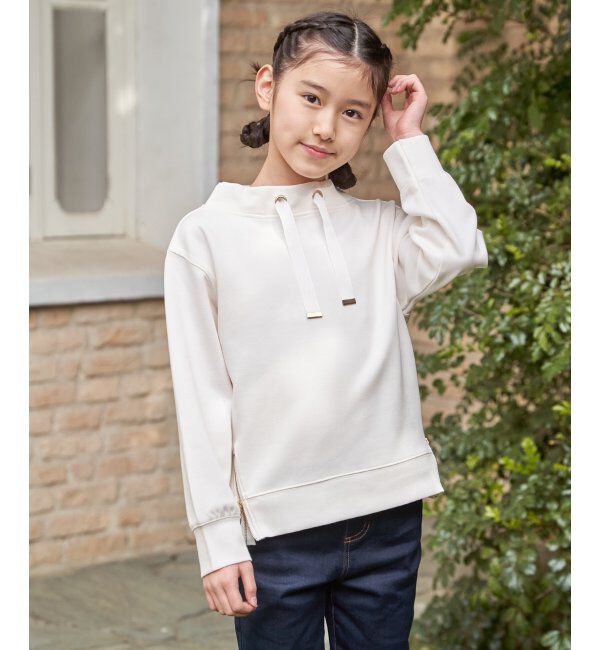 ikka kids「【親子コーデ】カノコダンボールサイドジップスピンドルプルオーバー（120~160cm）」|Tシャツ・カットソー|