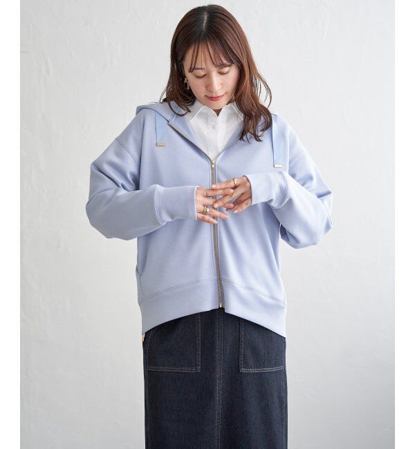 ikka「GOKU楽カノコダンボールパーカ」|パーカー|サックスブルー