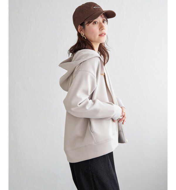 ikka「GOKU楽カノコダンボールパーカ」|パーカー|グレージュ