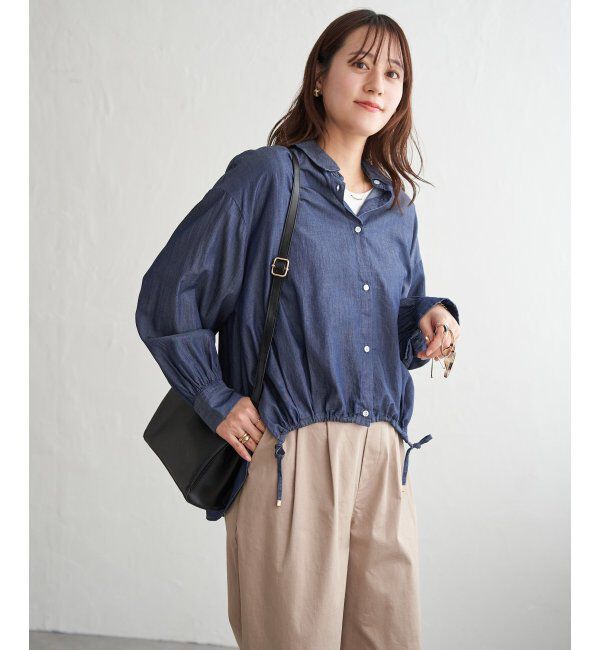 ikka「【雑誌InRed4月号掲載】ドロストロングテールシャツ【親子コーデ】」|シャツ・ブラウス|