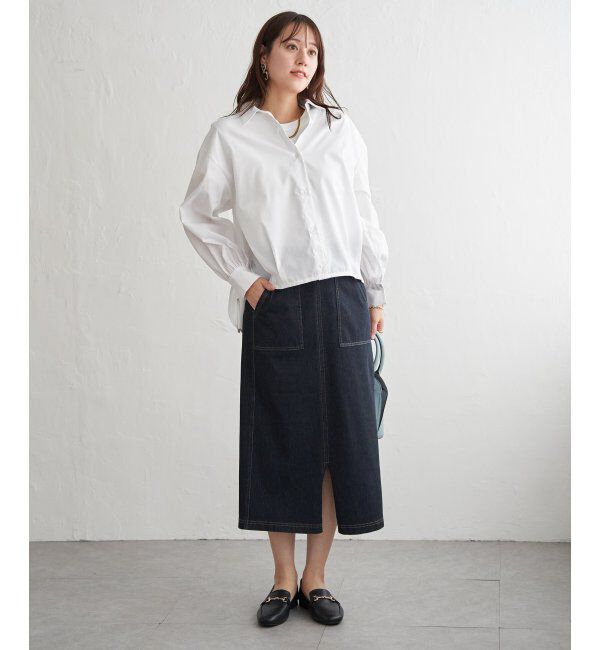 ikka「【雑誌InRed4月号掲載】ドロストロングテールシャツ【親子コーデ】」|シャツ・ブラウス|