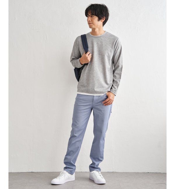 ikka「【雑誌MonoMax4月号掲載】速乾ピケレイヤードロンT「小泉孝太郎さん着用モデル」」|Tシャツ・カットソー|