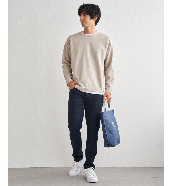 ikka「【雑誌MonoMax4月号掲載】速乾ピケレイヤードロンT「小泉孝太郎さん着用モデル」」|Tシャツ・カットソー|