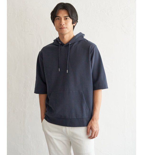 ikka「【雑誌MonoMax4月号掲載】GOKU楽冷感2WAYパーカ「小泉孝太郎さん着用モデル」」|Tシャツ・カットソー|