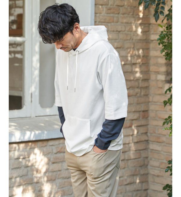 ikka「【雑誌MonoMax4月号掲載】GOKU楽冷感2WAYパーカ「小泉孝太郎さん着用モデル」」|Tシャツ・カットソー|