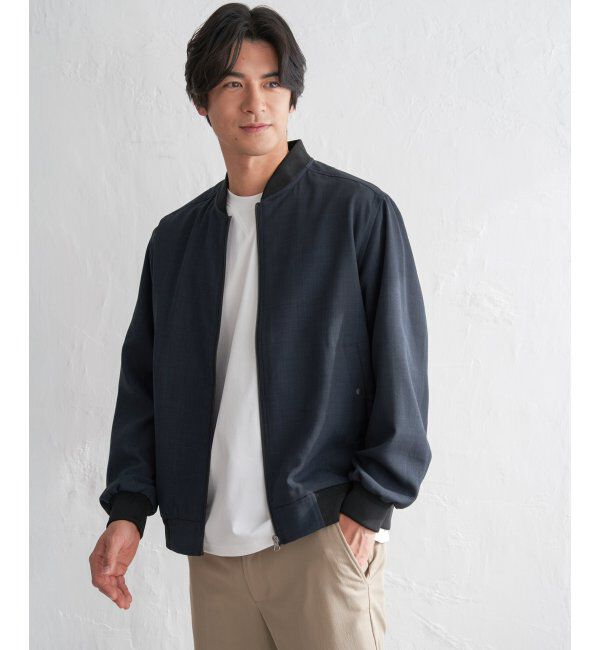 ikka「【雑誌MonoMax4月号掲載】イージーケアリネンライクブルゾン「小泉孝太郎さん着用モデル」」|ブルゾン・スタジャン|