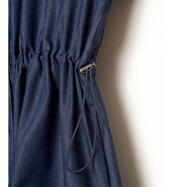 ikka「バンドカラーウエストドロストＯＰ」|ワンピース|