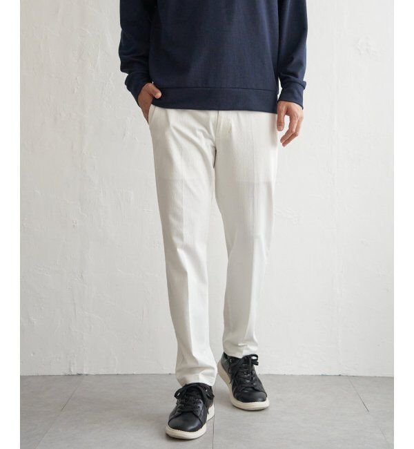 ikka「GOKU楽パンツ EASY STRETCH ピケ」|その他|オフホワイト