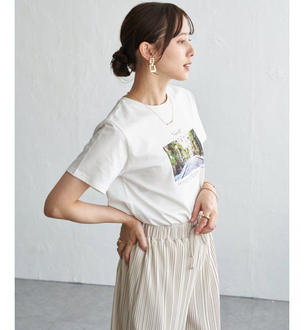 ikka「冷感ロゴフォトプリントTシャツ」|Tシャツ・カットソー|