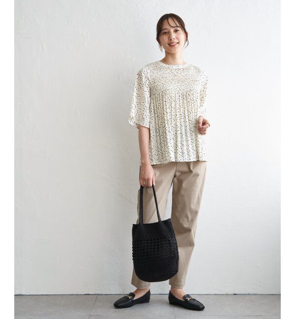 ikka「マジョリカ3段プリーツブラウス」|シャツ・ブラウス|