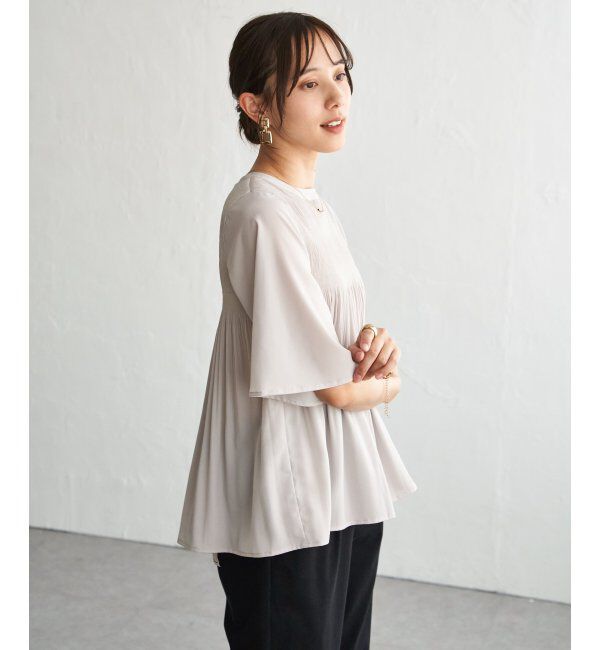 ikka「マジョリカ3段プリーツブラウス」|シャツ・ブラウス|