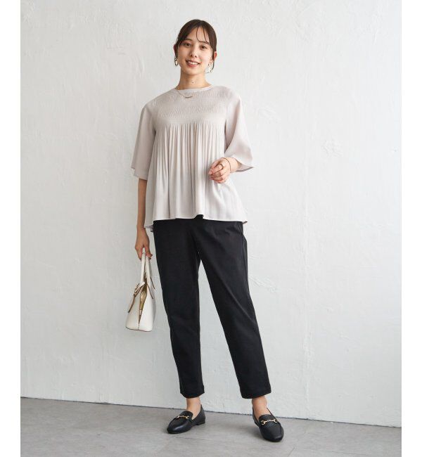 ikka「マジョリカ3段プリーツブラウス」|シャツ・ブラウス|