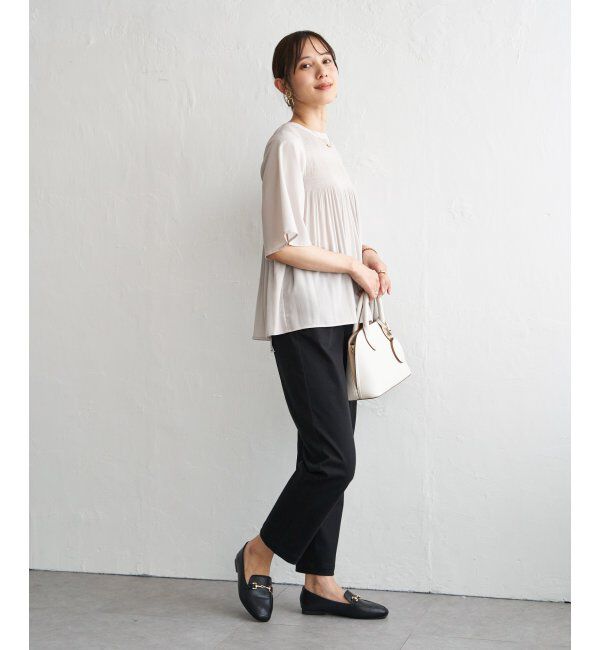 ikka「マジョリカ3段プリーツブラウス」|シャツ・ブラウス|