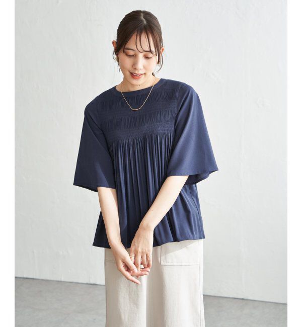 ikka「マジョリカ3段プリーツブラウス」|シャツ・ブラウス|