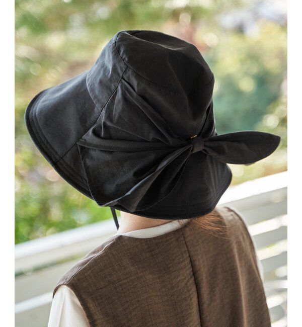 ikka「洗えるUVツバ広リボンハット」|その他|