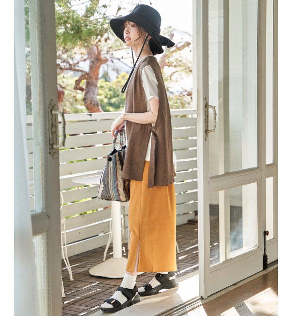 ikka「洗えるUVツバ広リボンハット」|その他|