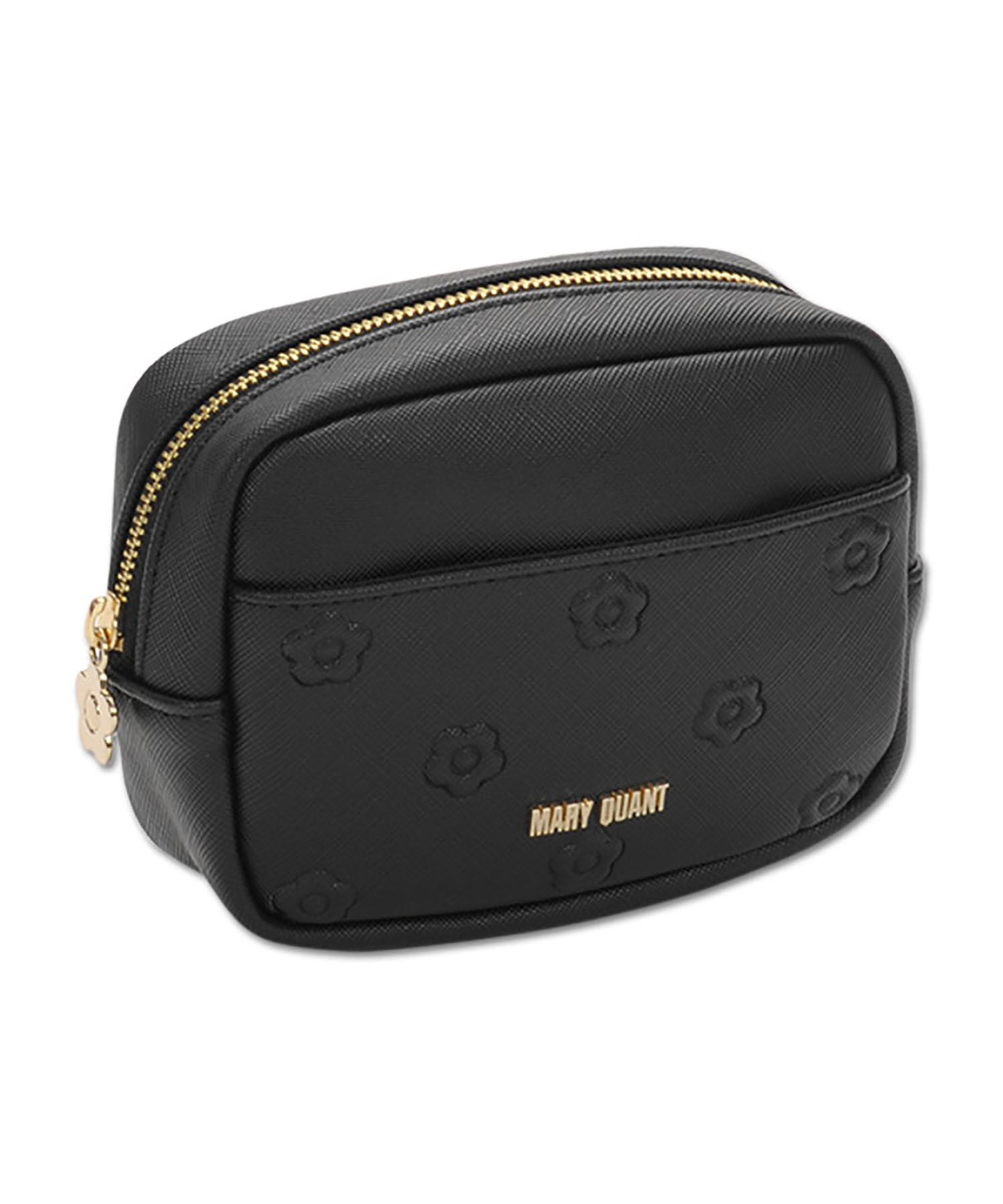 MARY QUANT「シンプルエンボスデイジーミニポーチ」|ポーチ|ブラック